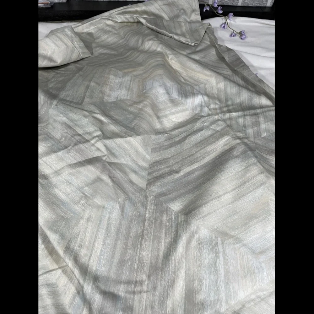 NIB $300 Hotel Collection Luster Geo Duvet Comforter Cover [ Full/ Queen ] #D285